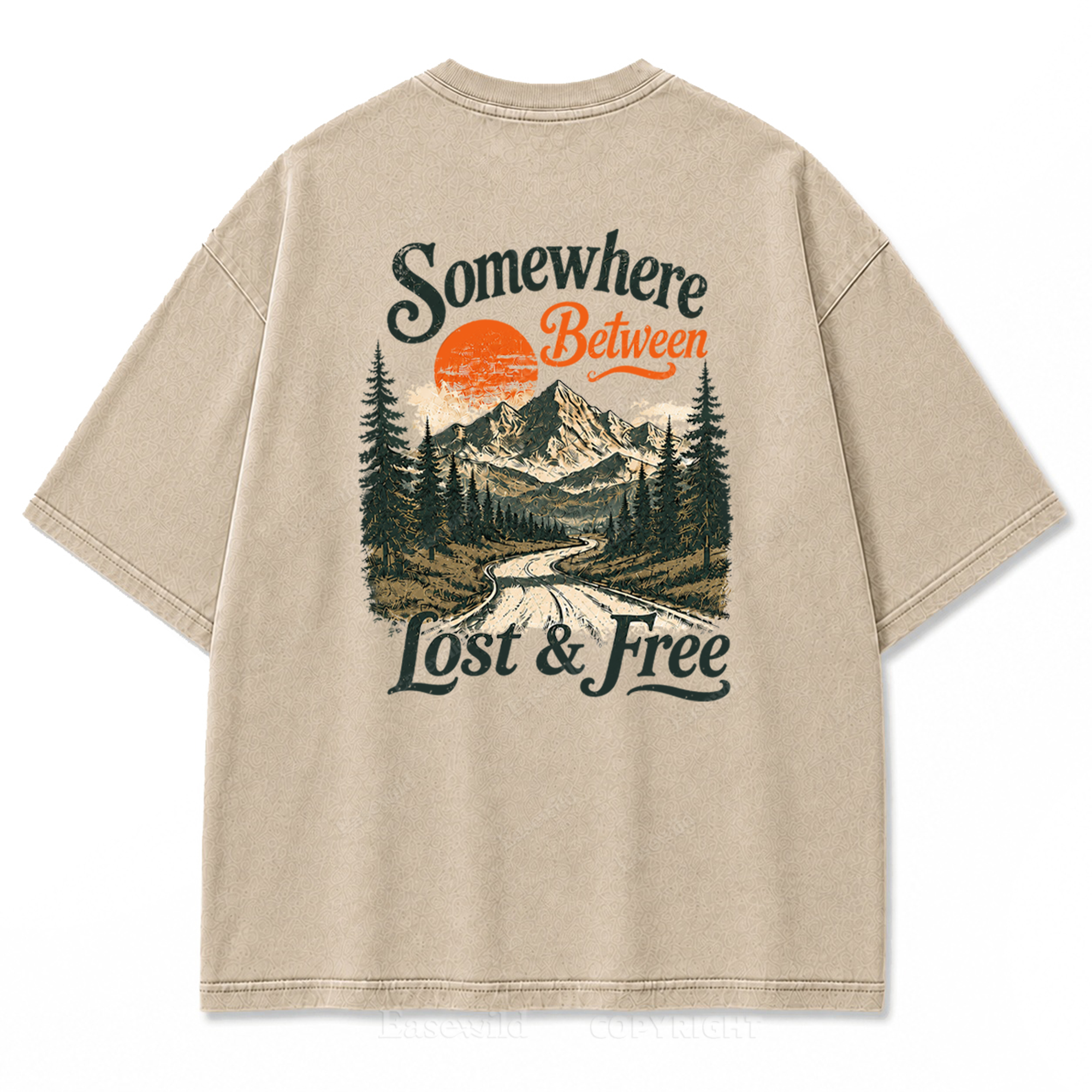Somewhere Between Lost & Free Oversized Tee | Easewild