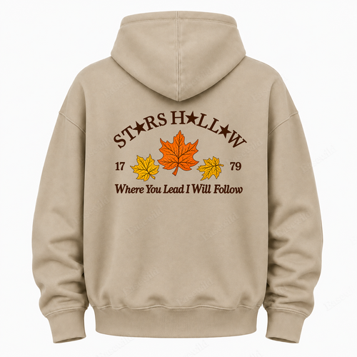Maple Leaf Washed Graphic Hoodie