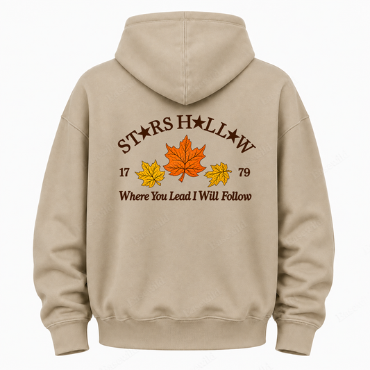 Maple Leaf Washed Graphic Hoodie