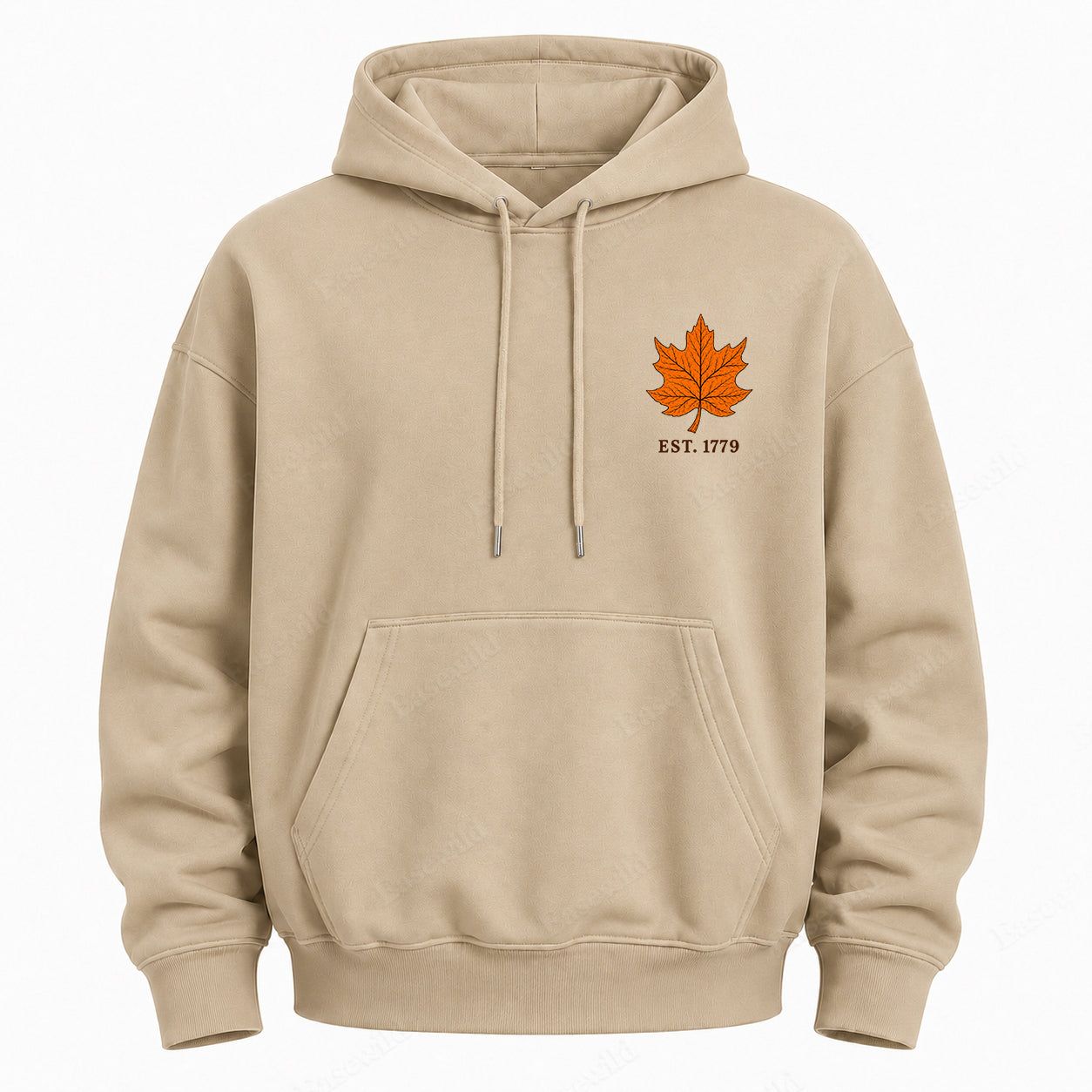 Maple Leaf Washed Graphic Hoodie