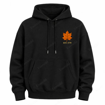 Maple Leaf Washed Graphic Hoodie