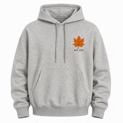 Maple Leaf Washed Graphic Hoodie