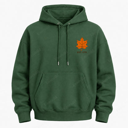 Maple Leaf Washed Graphic Hoodie