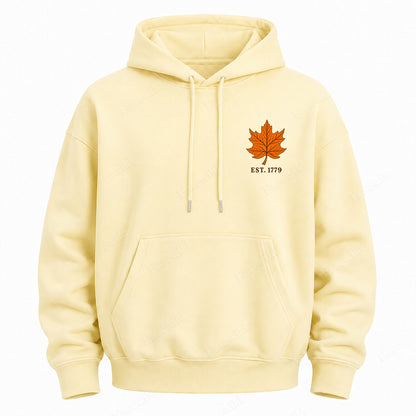Maple Leaf Washed Graphic Hoodie