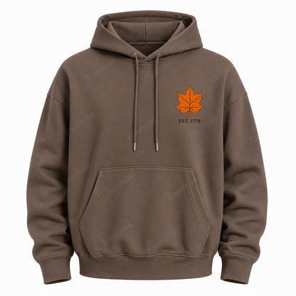 Maple Leaf Washed Graphic Hoodie