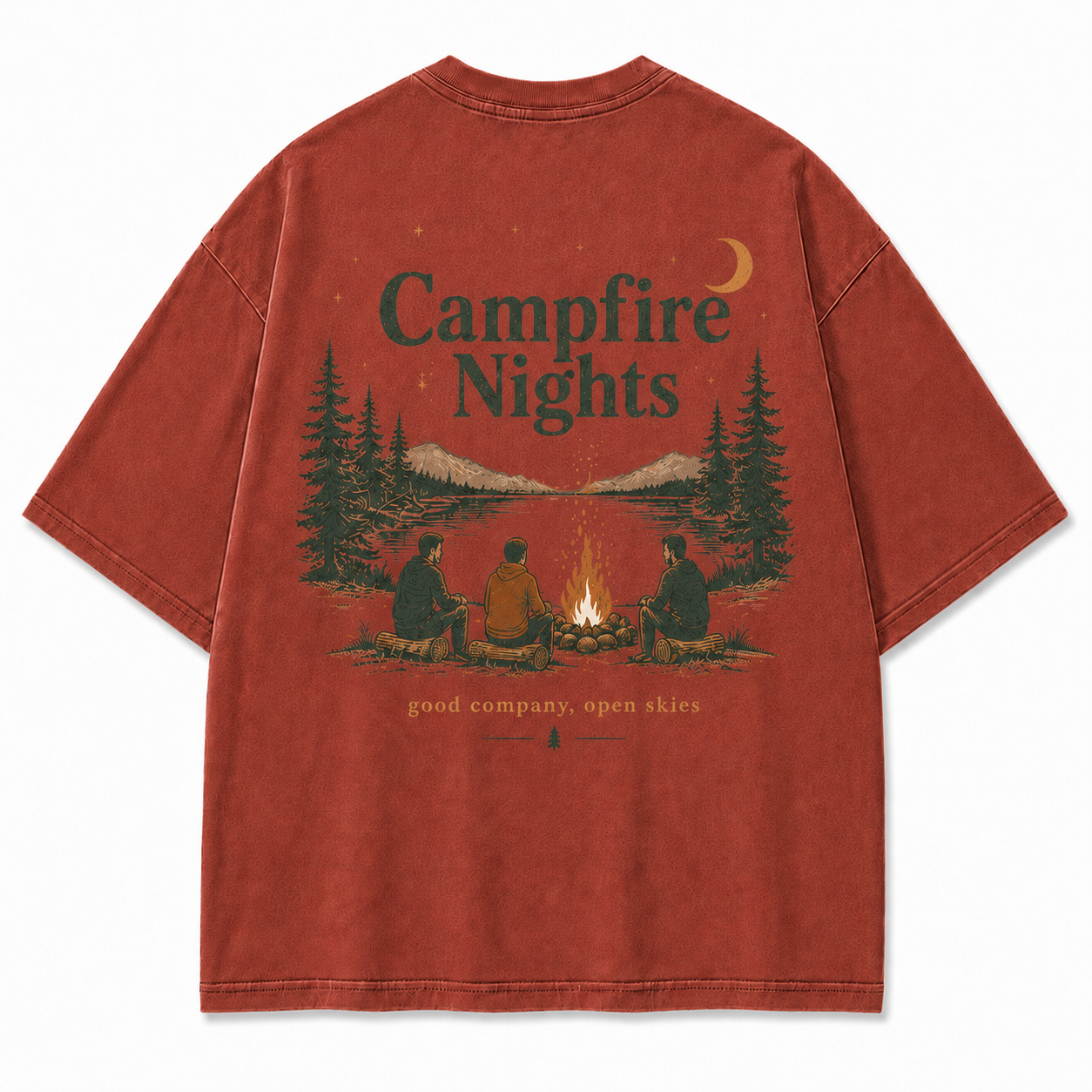 Where The Fire Feels Like Home Campfire Graphic Tee