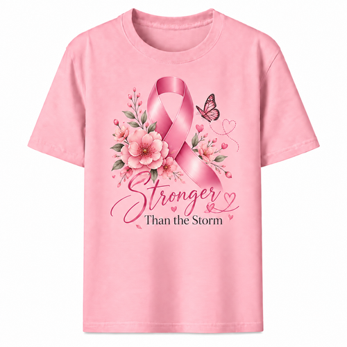 Stronger Than the Storm Pink Ribbon Tee