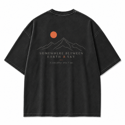 Somewhere Between Earth & Sky Mountain Washed T-Shirt