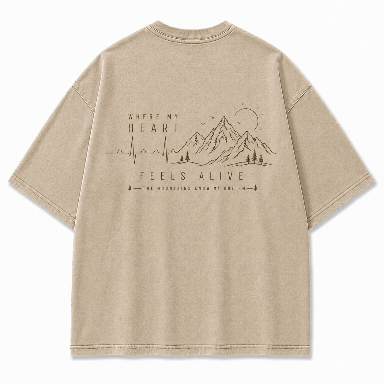 Where My Heart Feels Alive Mountain Washed Graphic T-Shirt