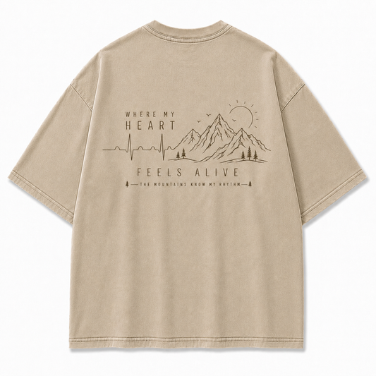 Where My Heart Feels Alive Mountain Graphic T-Shirt
