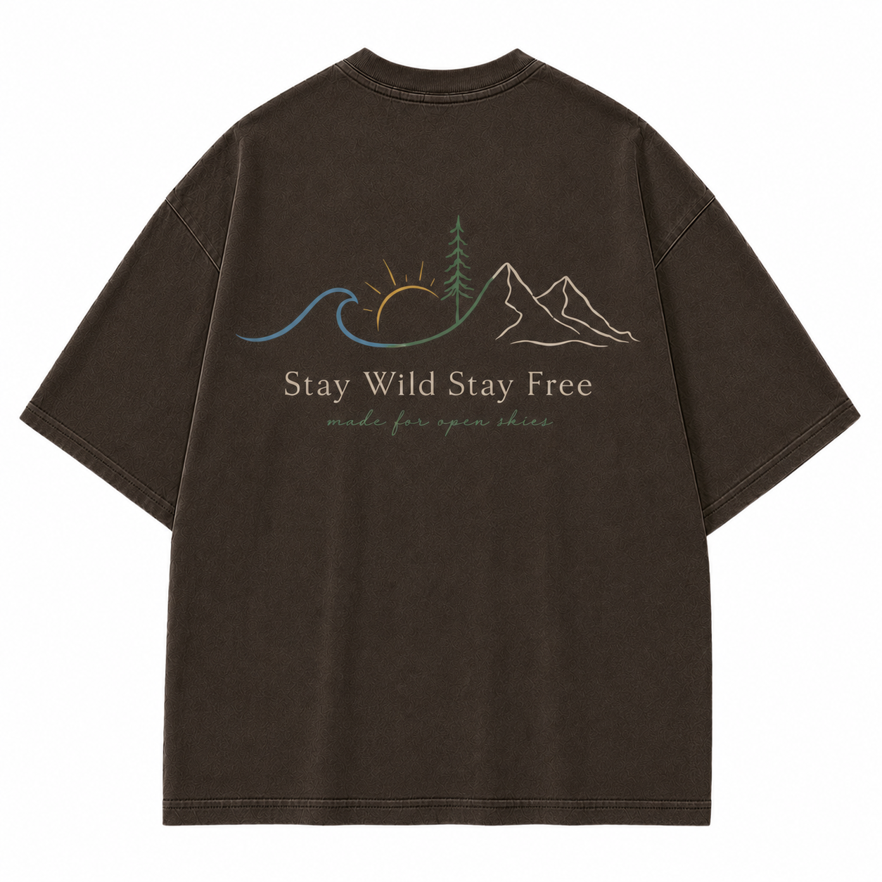 Stay Wild Stay Free Horizon Graphic T-Shirt
