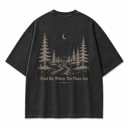 Pinebound Nights Washed Graphic T-Shirt