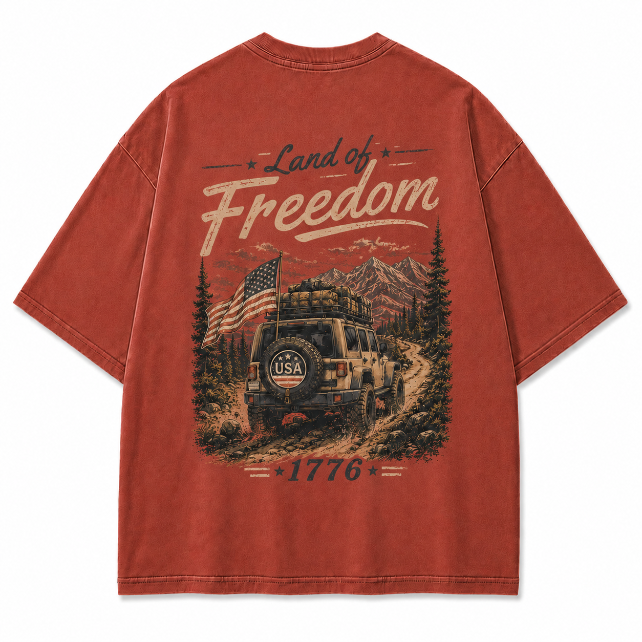 Land of Freedom 1776 Off-Road Graphic T-Shirt