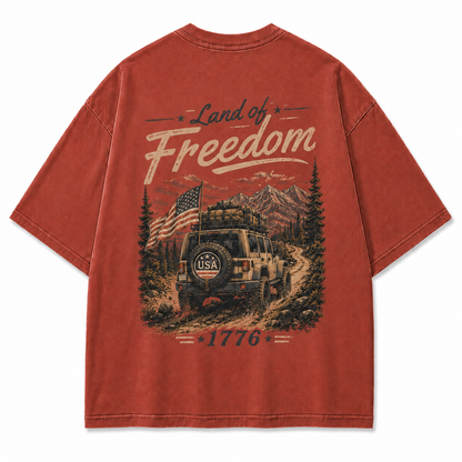 Land of Freedom 1776 Off-Road Graphic T-Shirt