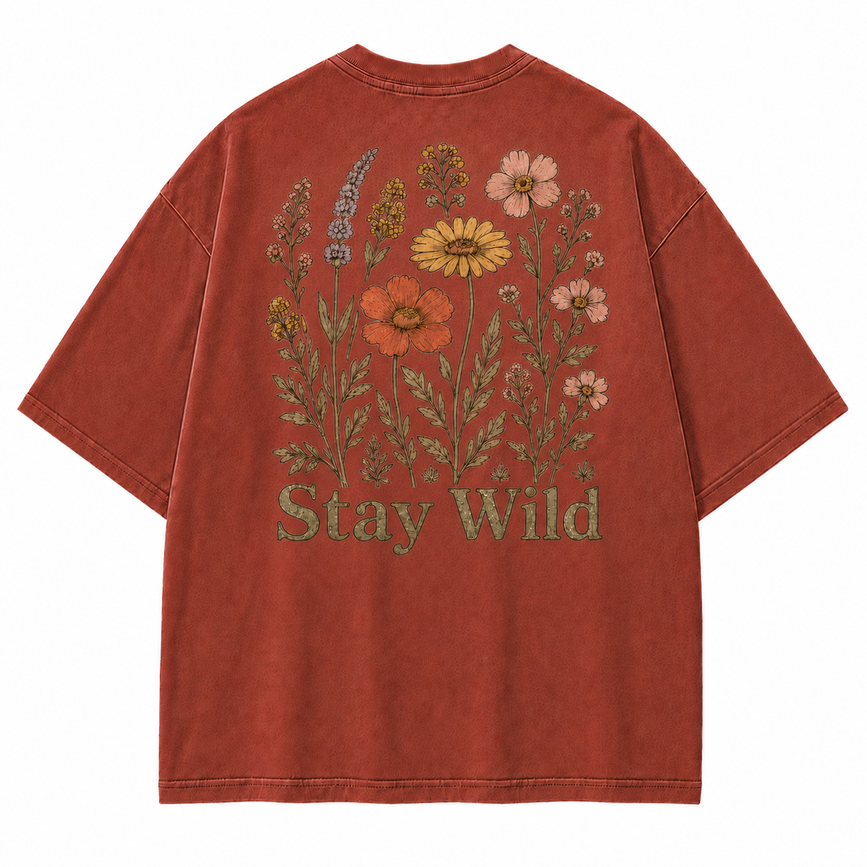 Meadow Spirit Floral Washed Graphic T-Shirt