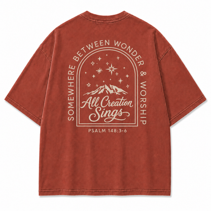 Somewhere Between Wonder & Worship Graphic T-Shirt