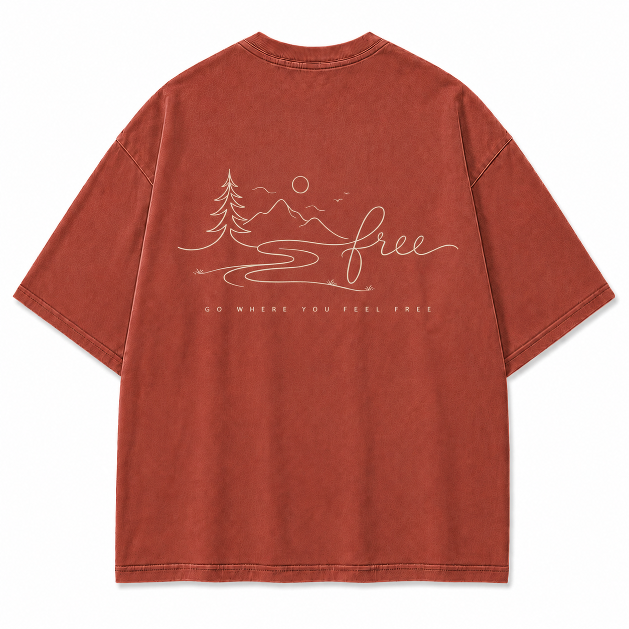 Go Where You Feel Free Mountain Washed T-Shirt