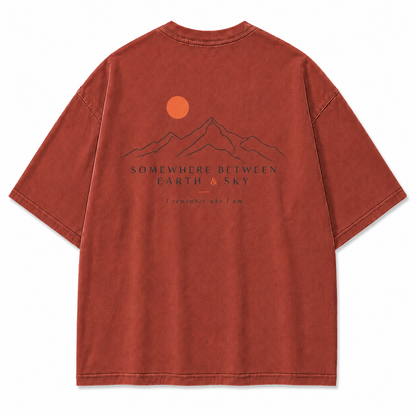 Somewhere Between Earth & Sky Mountain Washed T-Shirt