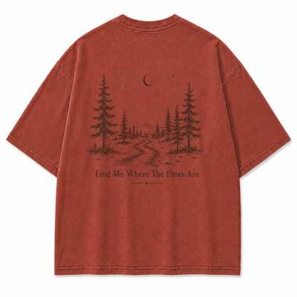 Pinebound Nights Washed Graphic T-Shirt