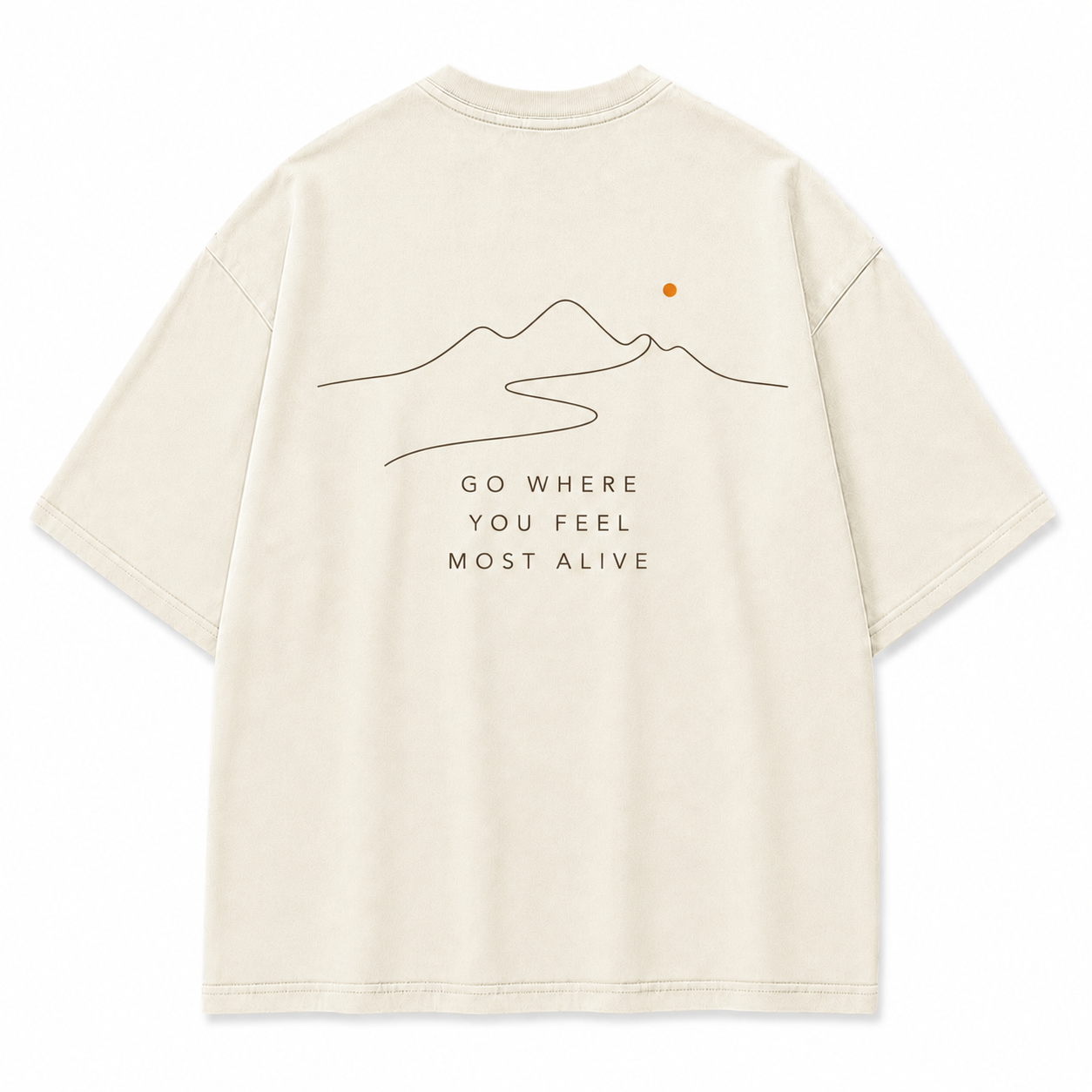 Go Where You Feel Most Alive Minimal Mountain Washed Graphic T-Shirt