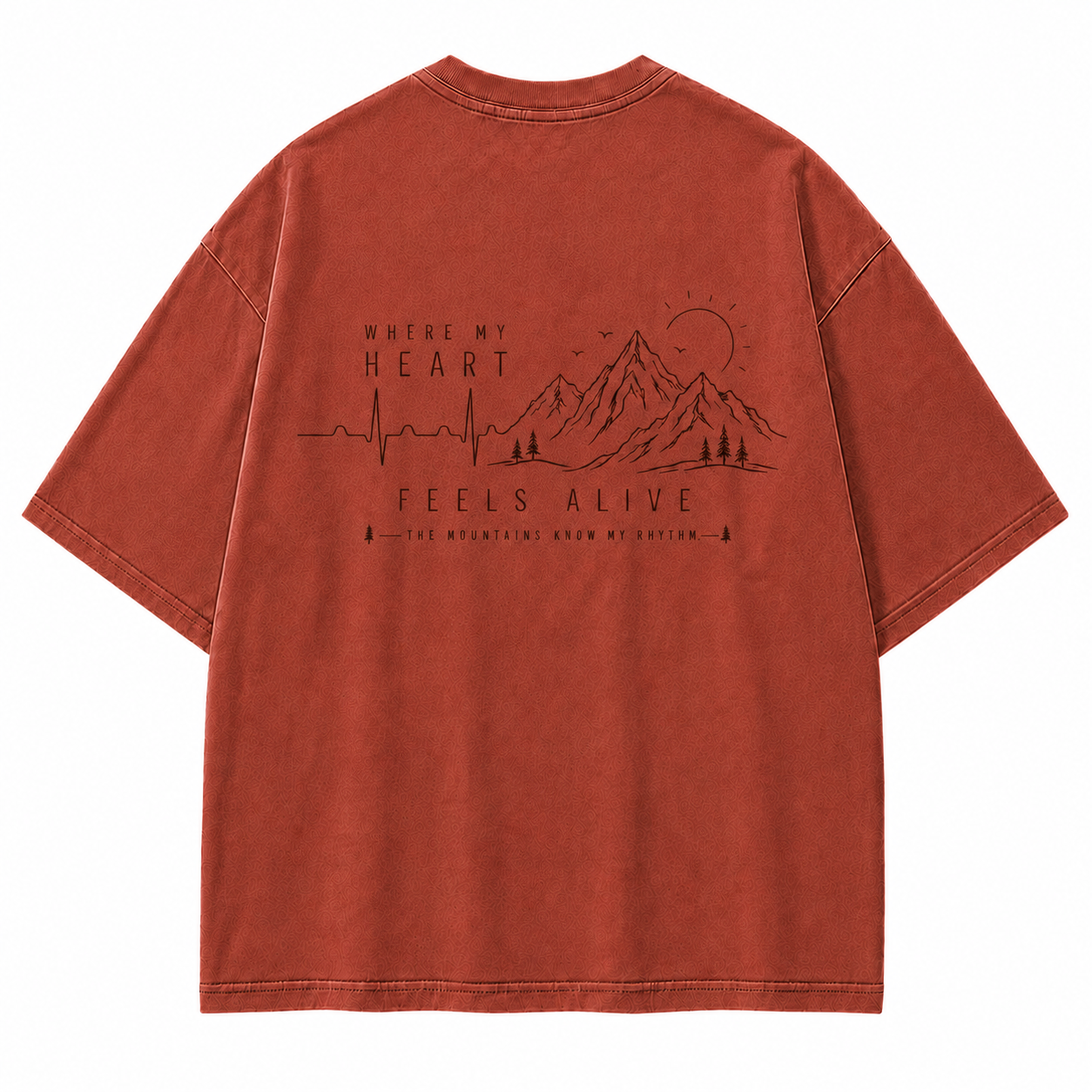 Where My Heart Feels Alive Mountain Washed Graphic T-Shirt
