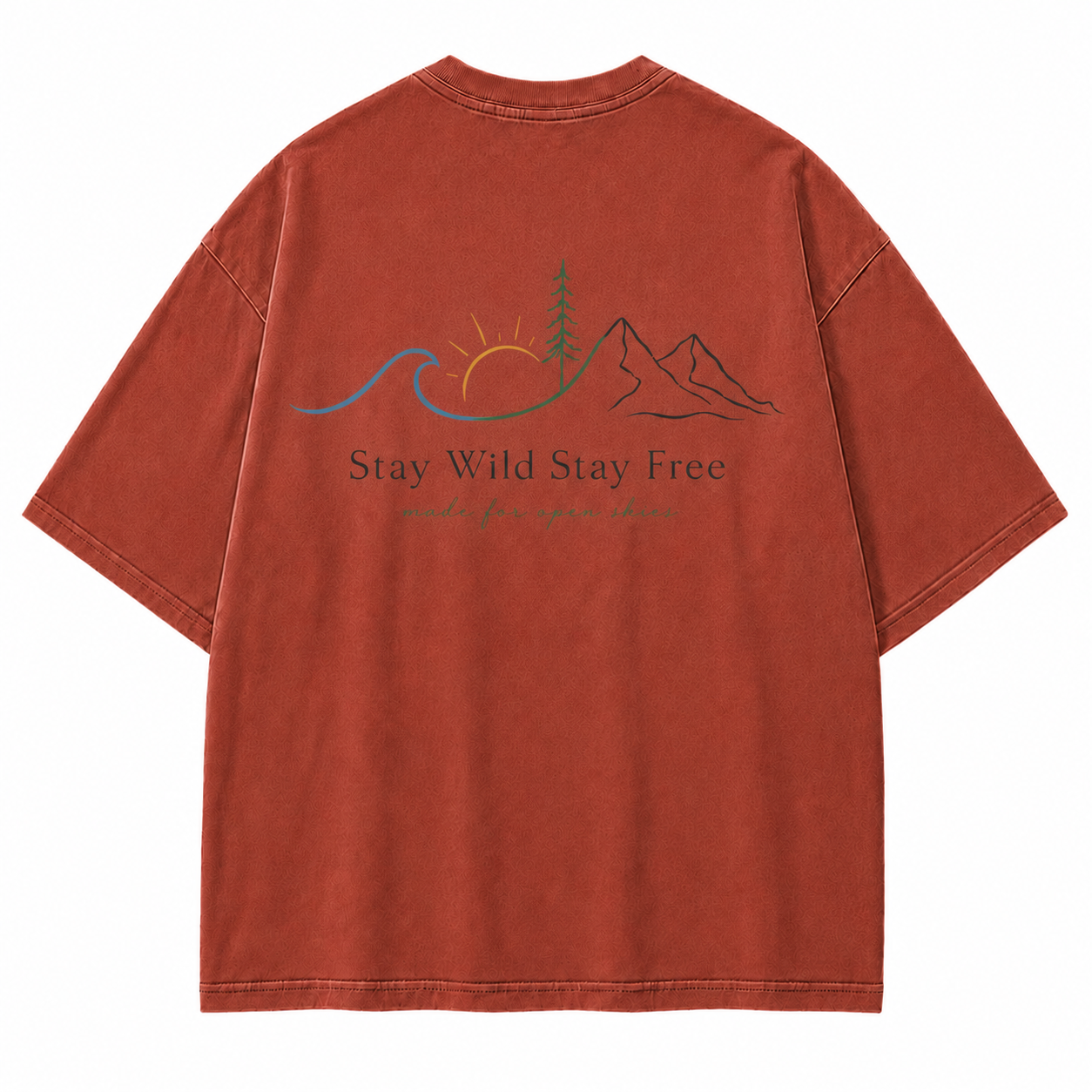 Stay Wild Stay Free Horizon Graphic T-Shirt