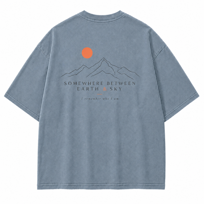 Somewhere Between Earth & Sky Mountain Washed T-Shirt