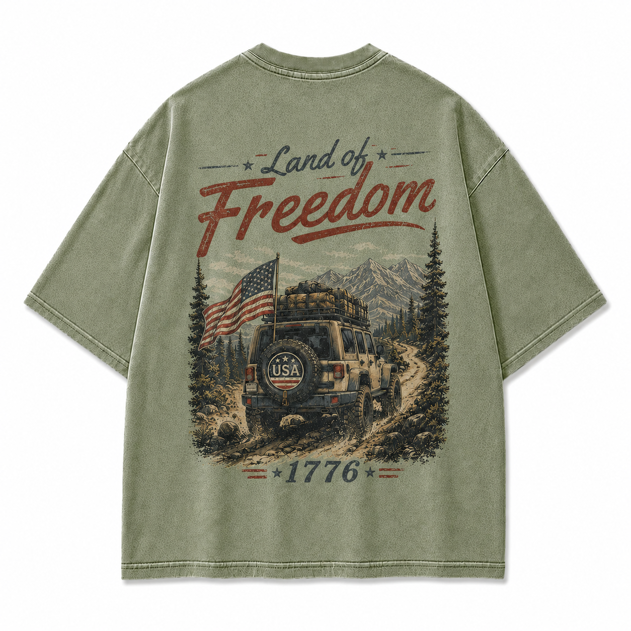 Land of Freedom 1776 Off-Road Graphic T-Shirt