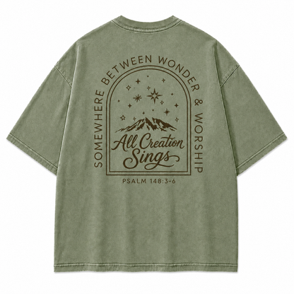 Somewhere Between Wonder & Worship Graphic T-Shirt