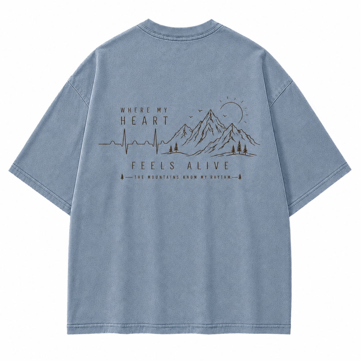Where My Heart Feels Alive Mountain Washed Graphic T-Shirt