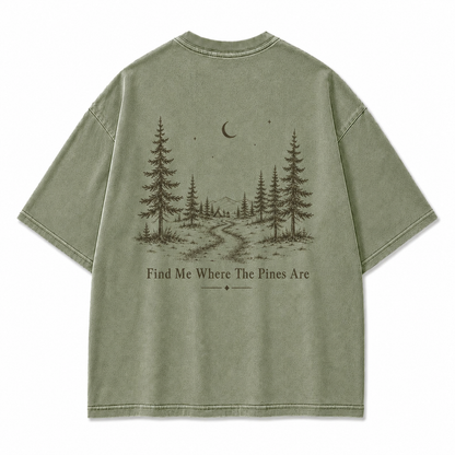 Pinebound Nights Washed Graphic T-Shirt