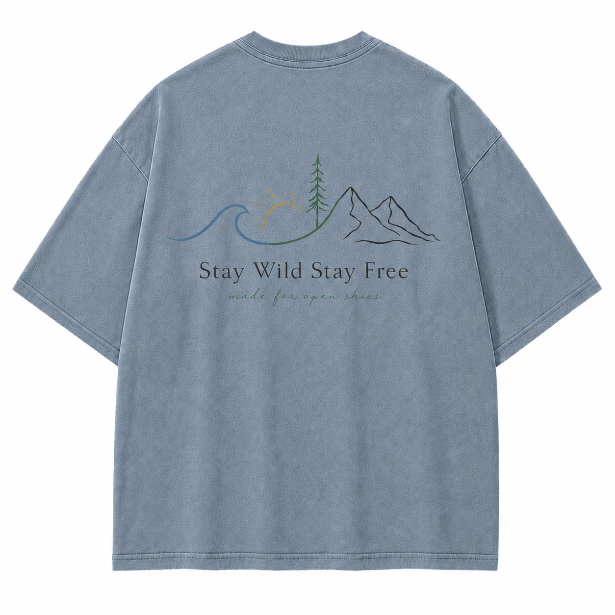 Stay Wild Stay Free Horizon Graphic T-Shirt