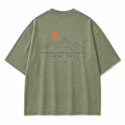 Somewhere Between Earth & Sky Mountain Washed T-Shirt