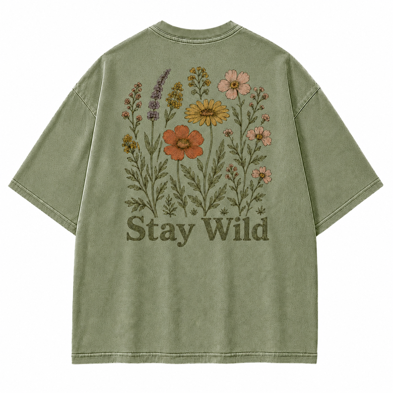 Meadow Spirit Floral Washed Graphic T-Shirt