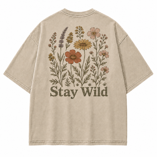 Meadow Spirit Floral Washed Graphic T-Shirt