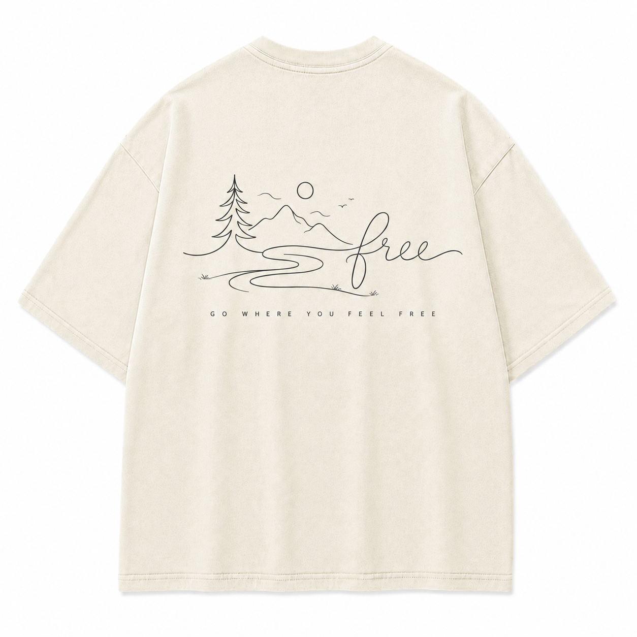 Go Where You Feel Free Mountain Washed T-Shirt
