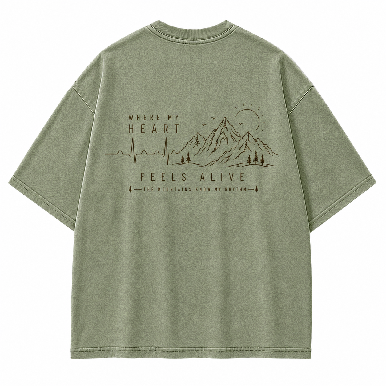 Where My Heart Feels Alive Mountain Washed Graphic T-Shirt
