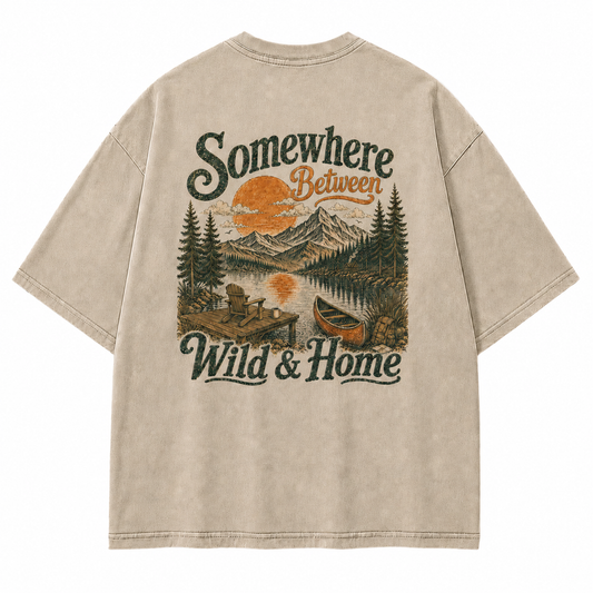 Somewhere Between Wild & Home Graphic T-Shirt