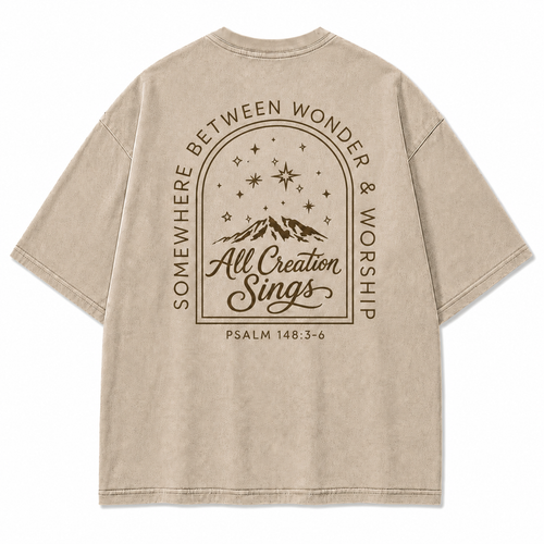 Somewhere Between Wonder & Worship Graphic T-Shirt