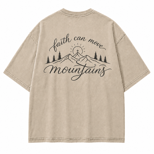 Faith Can Move Mountains Christian Ghaphic T-Shirt