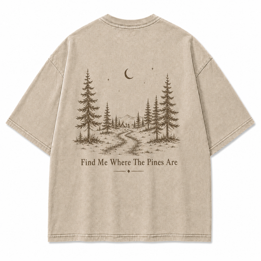 Pinebound Nights Washed Graphic T-Shirt