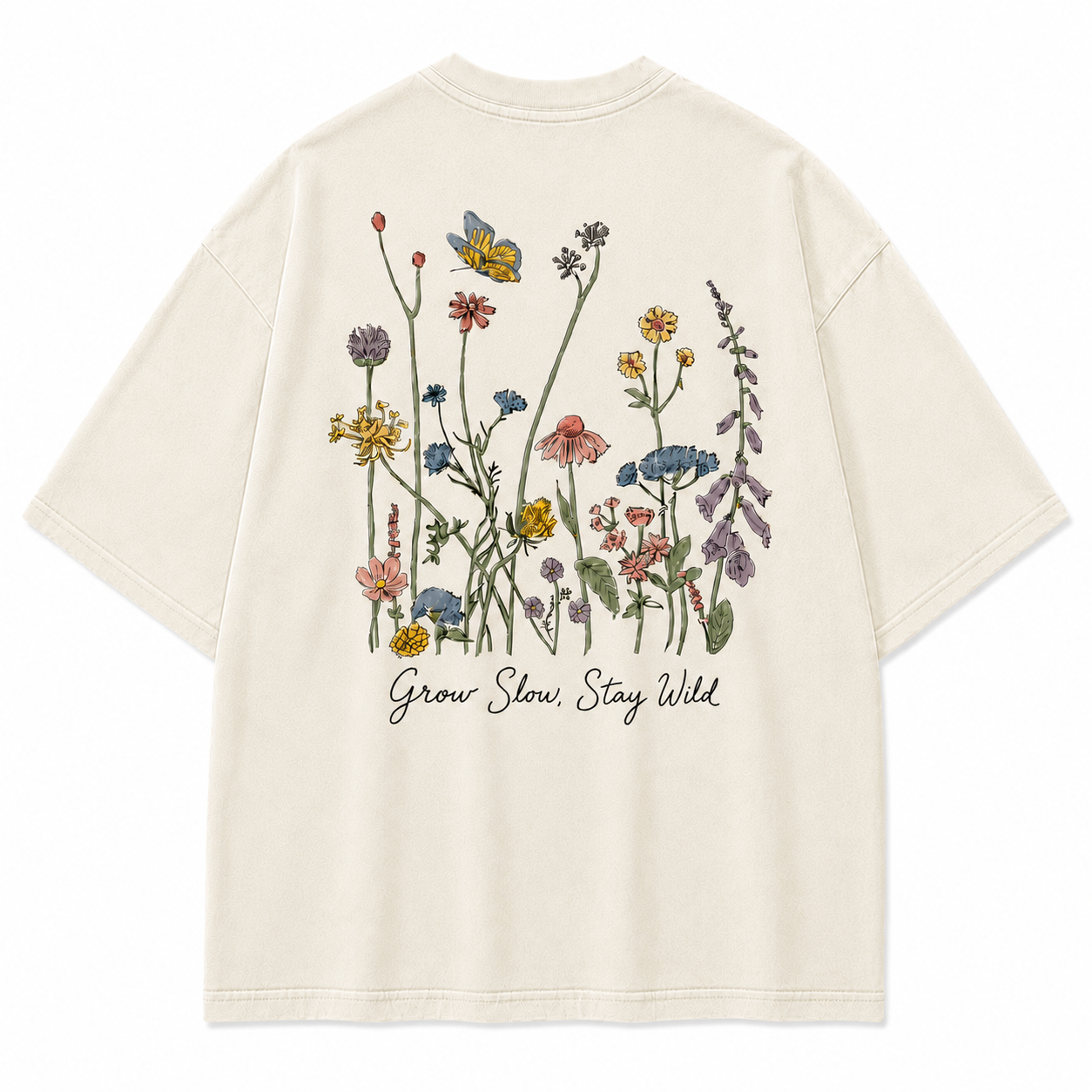 Grow Slow Stay Wild Wildflower Graphic T-Shirt