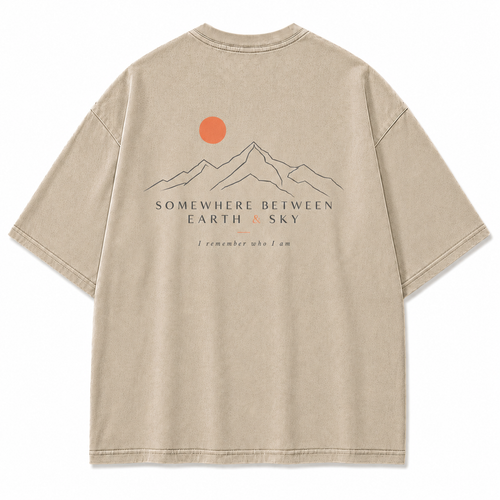 Somewhere Between Earth & Sky Mountain Washed T-Shirt
