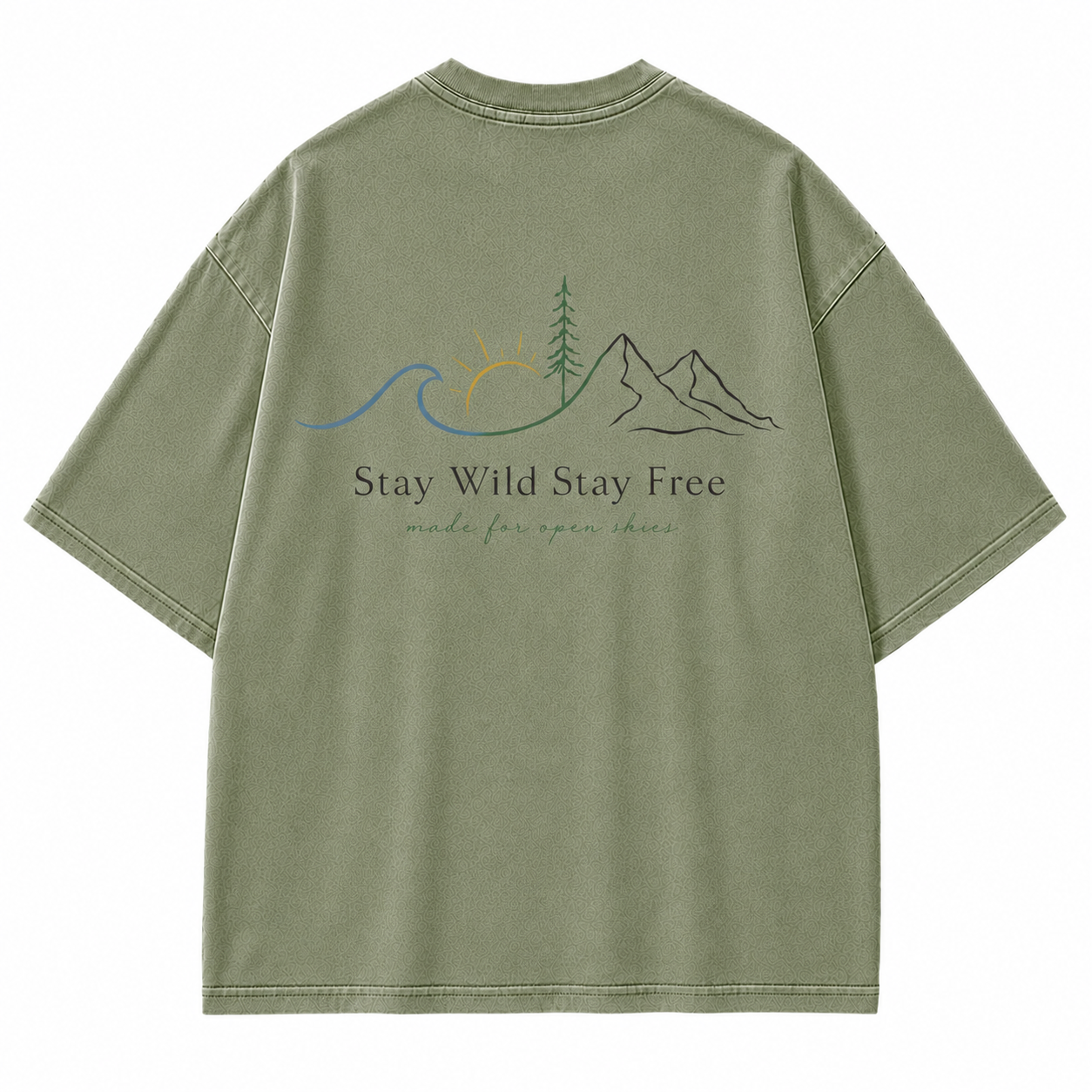 Stay Wild Stay Free Horizon Graphic T-Shirt
