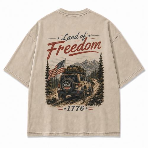 Land of Freedom 1776 Off-Road Graphic T-Shirt