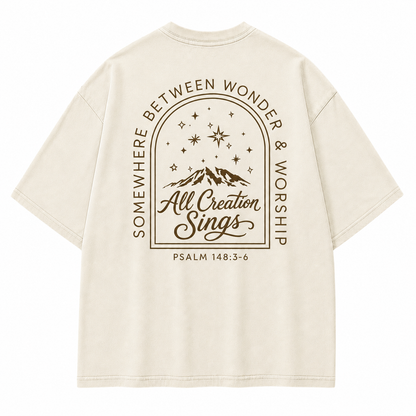 Somewhere Between Wonder & Worship Graphic T-Shirt