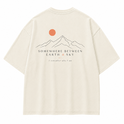 Somewhere Between Earth & Sky Mountain Washed T-Shirt