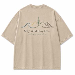 Stay Wild Stay Free Horizon Graphic T-Shirt
