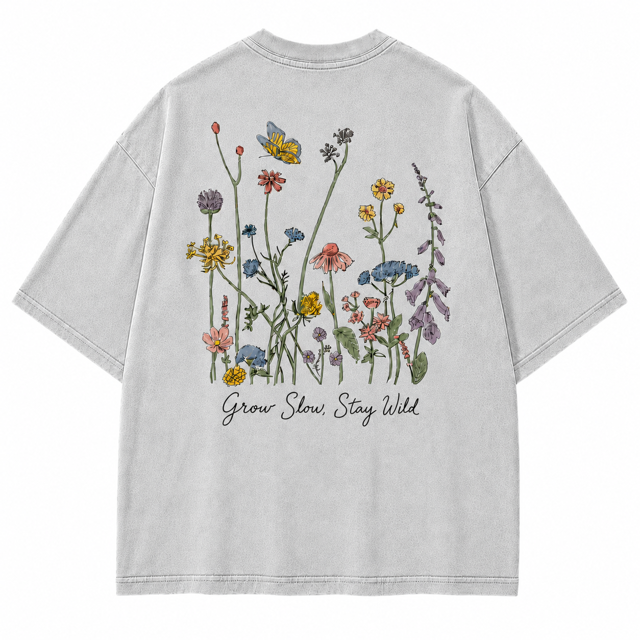 Grow Slow Stay Wild Wildflower Graphic T-Shirt