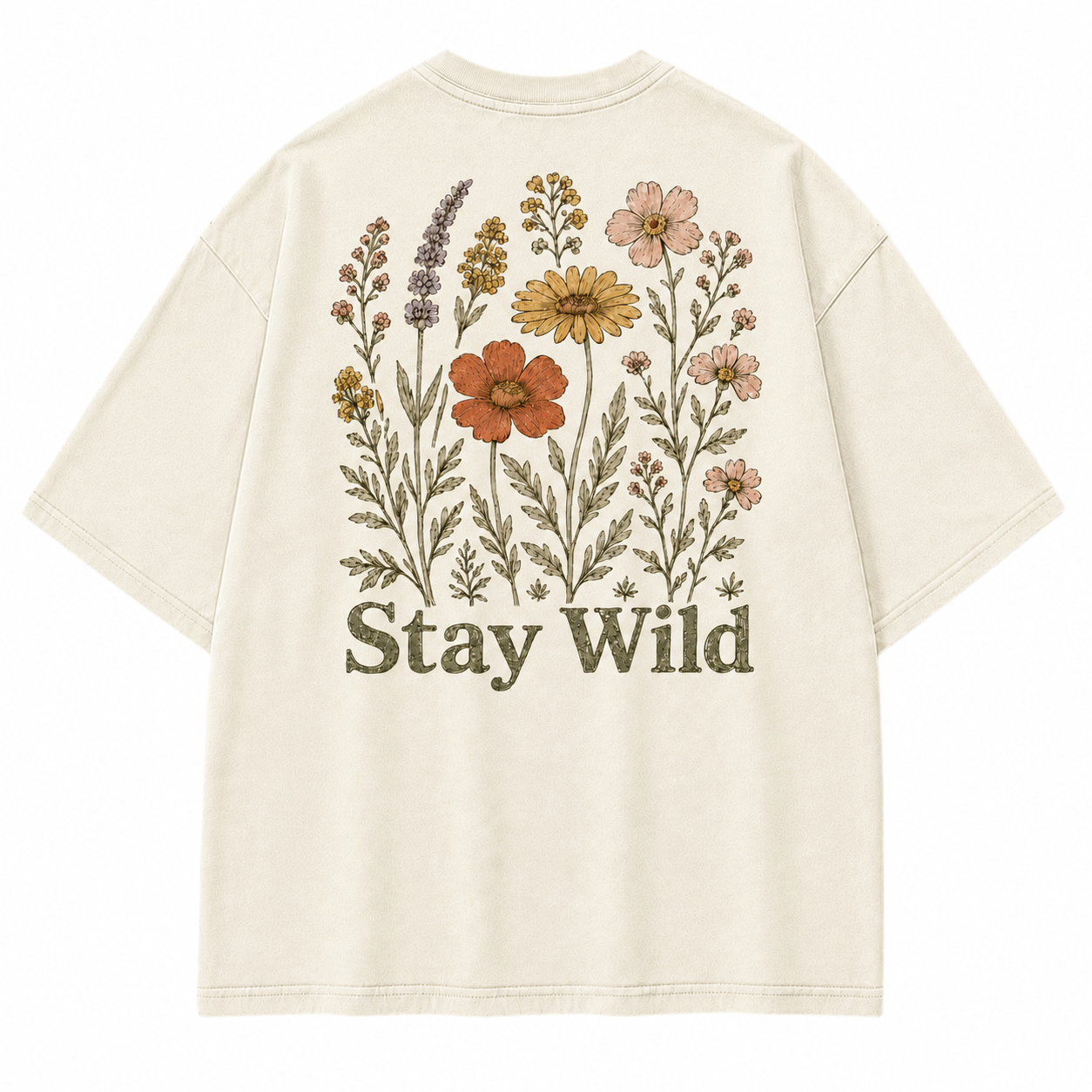 Meadow Spirit Floral Washed Graphic T-Shirt